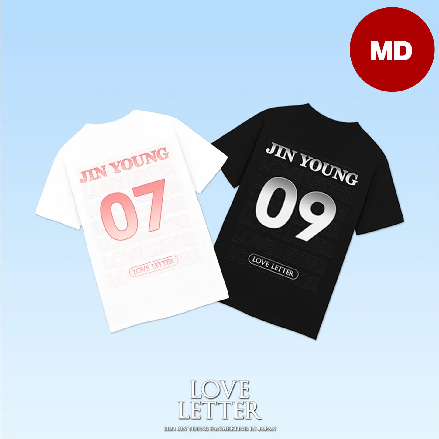 【会場受け取り限定】ㅤㅤJIN YOUNG _ Tシャツ(白/黒)